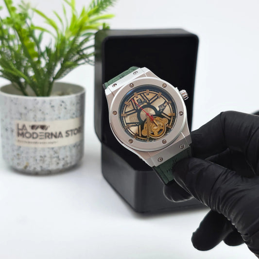 HUBLOT SILVER GREEN BELT