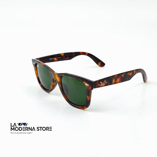 RAYBAN WAYFARER TIGRED GREEN LENSES