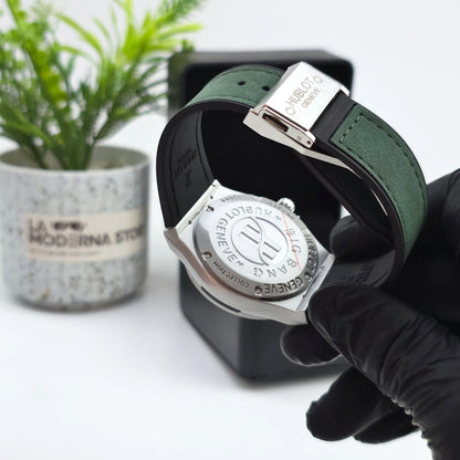 HUBLOT SILVER GREEN BELT