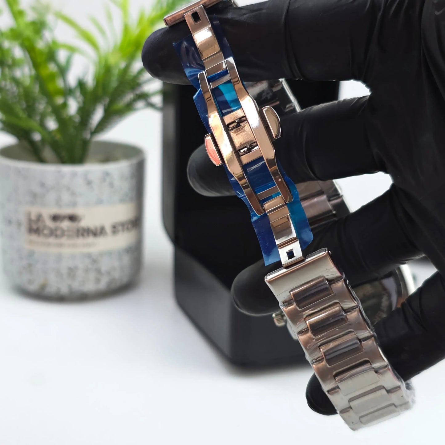 PATEK PHILIPE SILVER NAUTILUS BLUE BORD