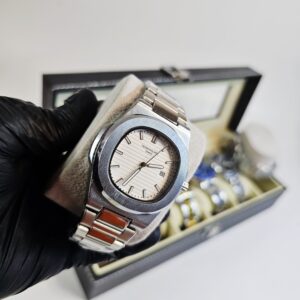 PATEK PHILIPE SILVER NAUTILUS WHITE BORD